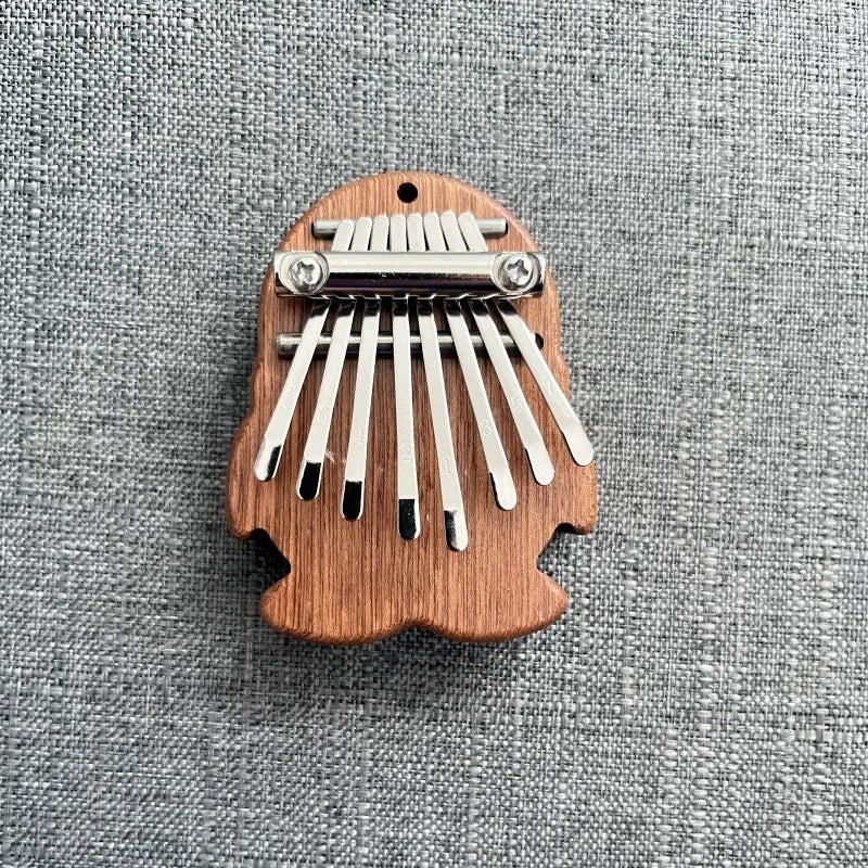 Instrument 8-tone Mini Thumbpiano Kalimba Solid Wood Crystal