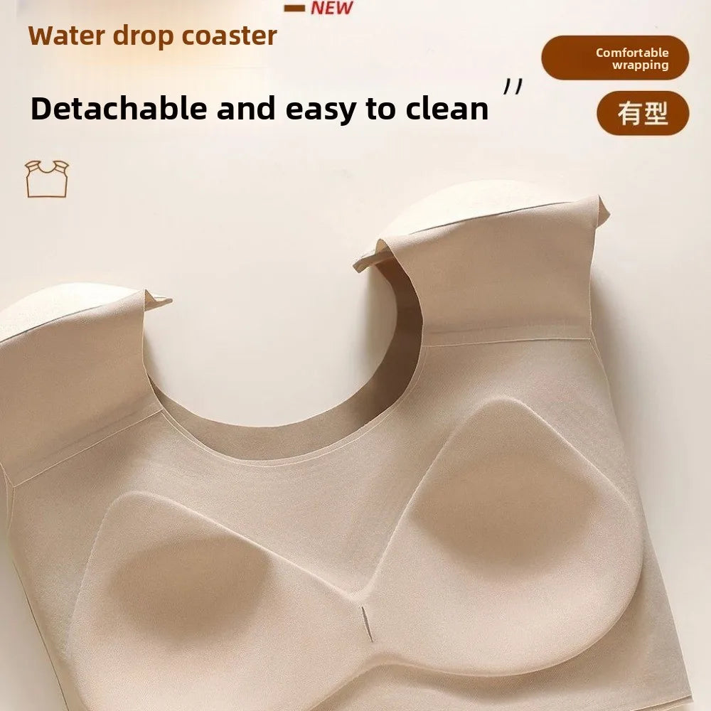 Seamless Shoulder Bra Tank Top – Breathable Invisible Vest