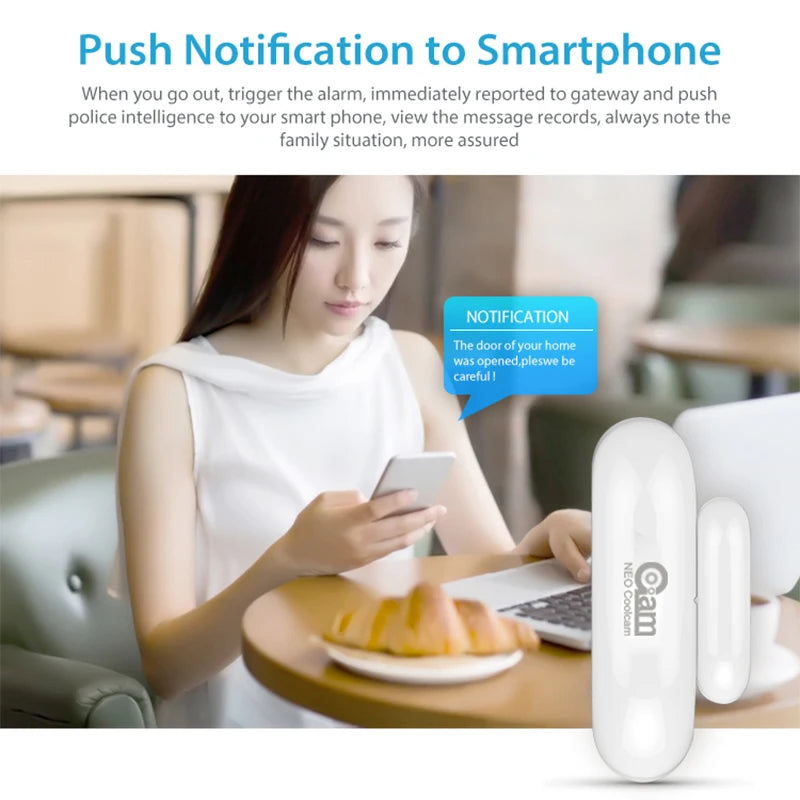 NEO Coolcam Z-Wave Plus Smart Door Window Sensor Smart Home Automation Sensor EU 868.4MHZ 300 500 Series Z Wave for Smartthings Peaceful Pleasures Health and Wellness