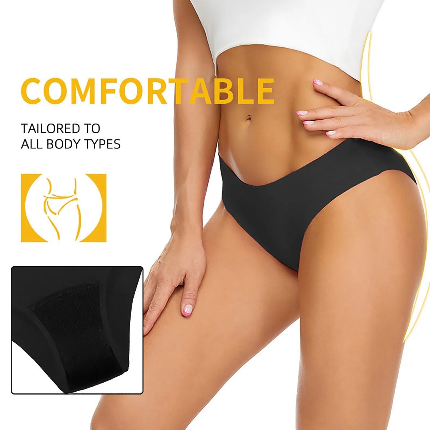 Swimwear Menstrual Leakproof Bikini Bottom Absorbent Pants High Waist Swimming Trunks For Teenagers Women Sexy Simple bikinis Peaceful Pleasures Health and Wellness