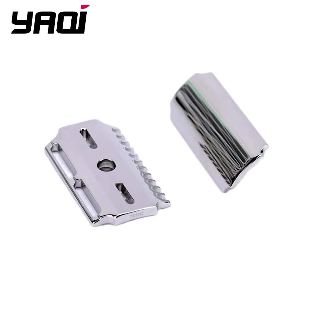 2026 YAQI Vostok 70DC Safety Razor Head 316 Stainless Steel Polished Dual Comb with 0.7mm Blade Gap for Smooth Shaving Peaceful Pleasures Health and Wellness SRH047-70DC
