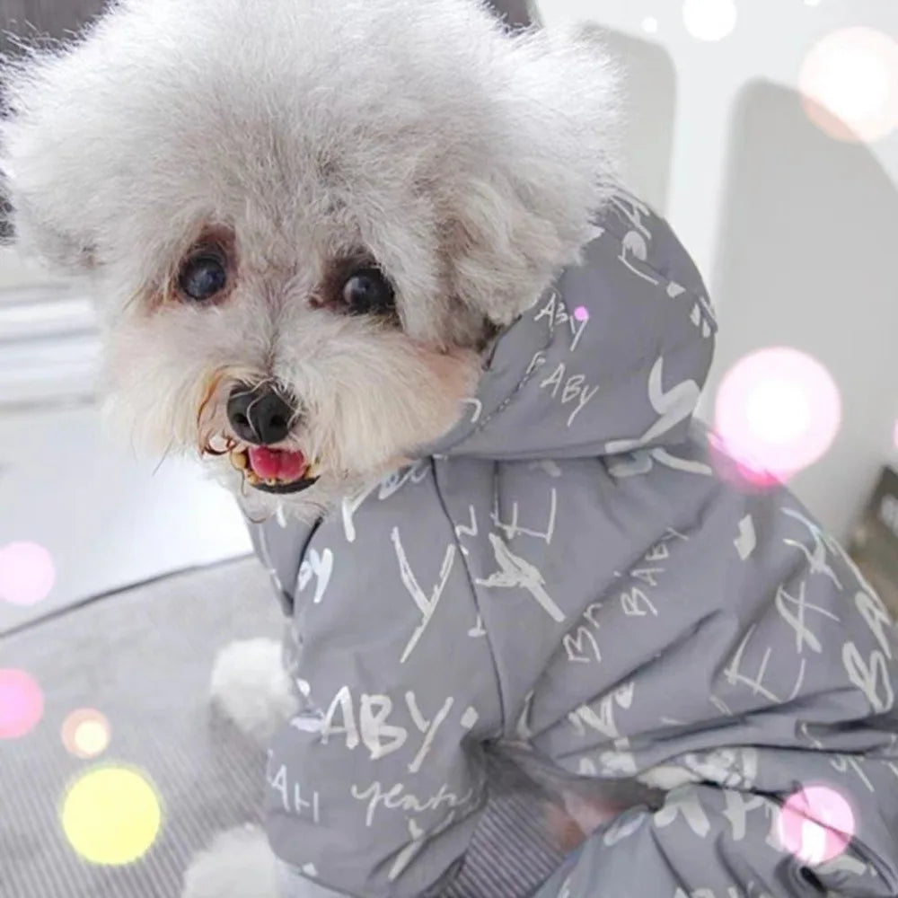 Waterproof Fleece Dog Jumpsuit | Winter Coat for Small Dogs