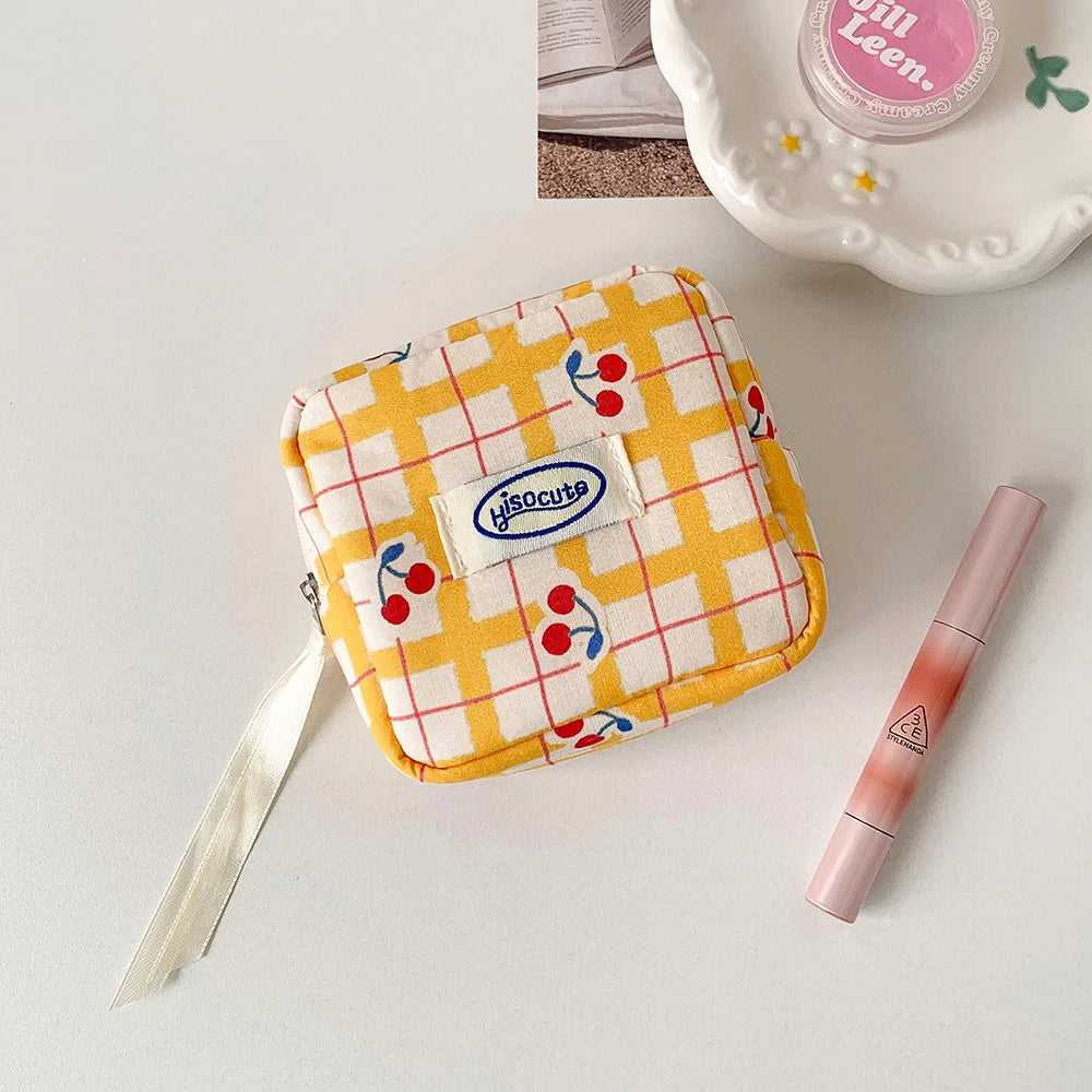 Mini Makeup Bag with Compartments | Cute Zipper Cosmetic Pouch Cosmetic Pouch Peaceful Pleasures Health and Wellness E