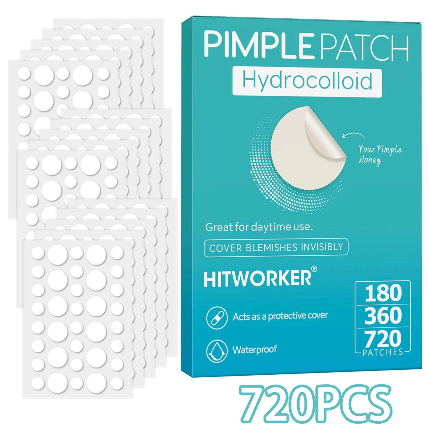 Hydrocolloid Acne Patches – Invisible, Waterproof, All Skin Types