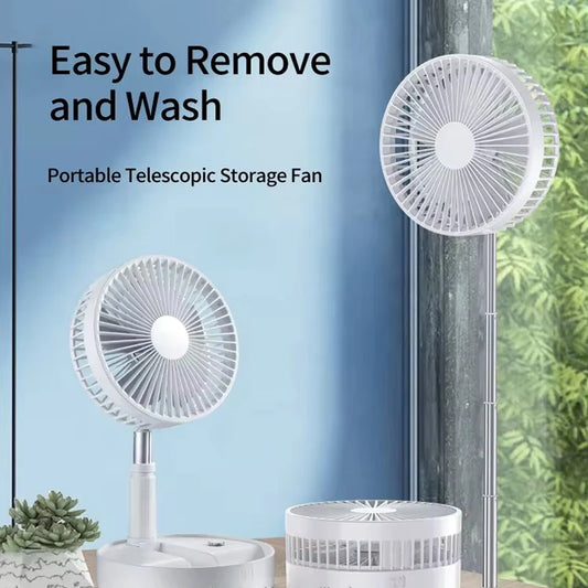 Usb Portable Foldable Ceiling Table Telescoping Fan Summer Must Have Rechargeable Battery Portable Air Cooling Usb Mini Fan Peaceful Pleasures Health and Wellness