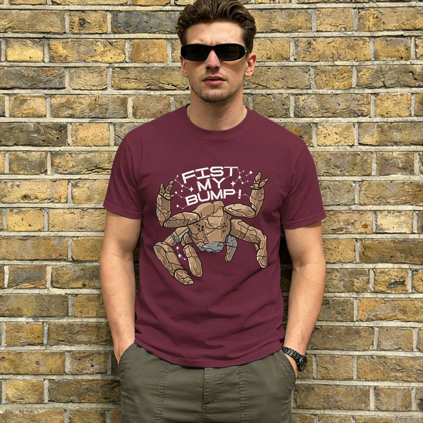 Casual Project Hail Mary 2026 T-Shirt for Men Round Neck Cotton T Shirt Fist My Bump Short Sleeve Tees Gift Tops Peaceful Pleasures Health and Wellness Burgundy 6XL