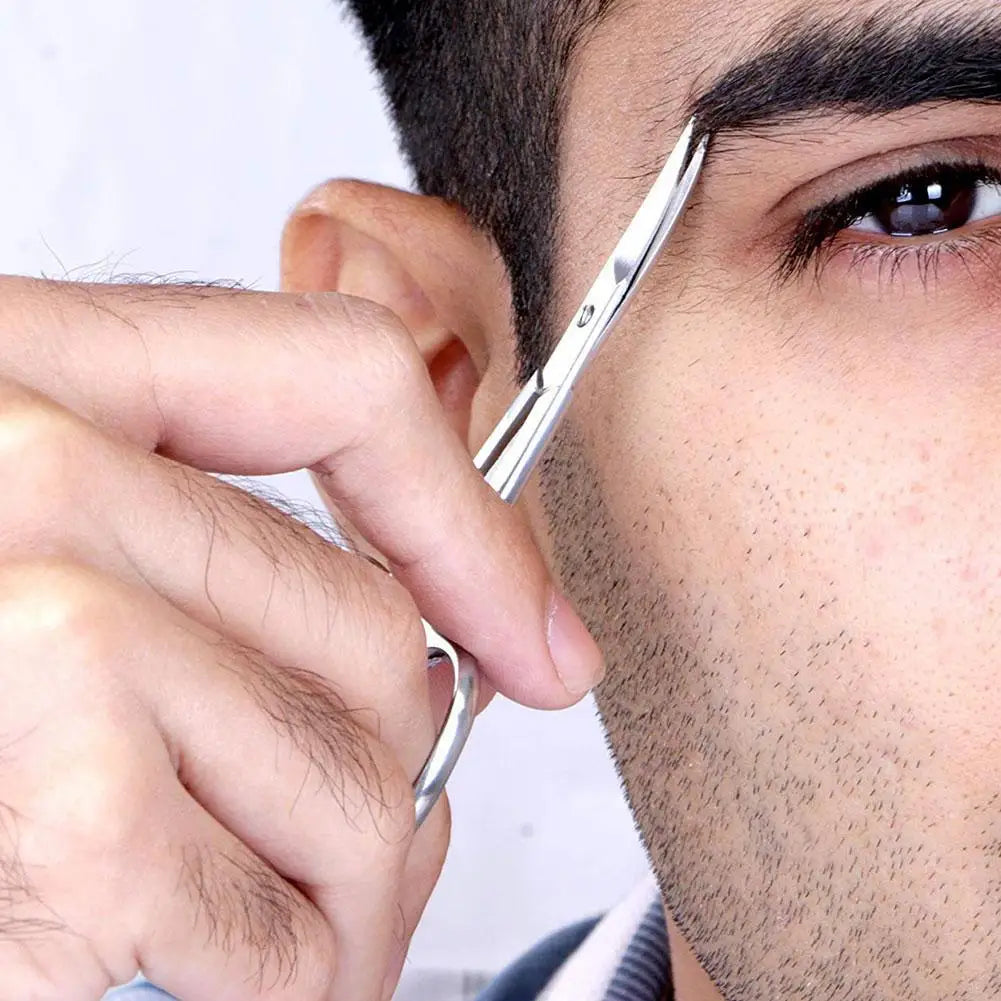 Mini Stainless Steel Eyebrow & Eyelash Scissors Set