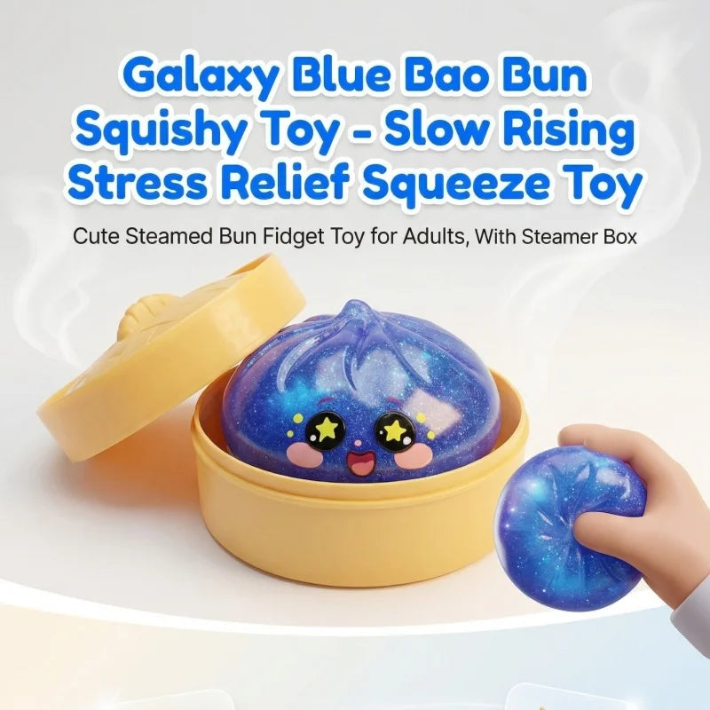 Colorful Bun Squishy Toy – Slow Rising Soft Fidget Squeeze Toy