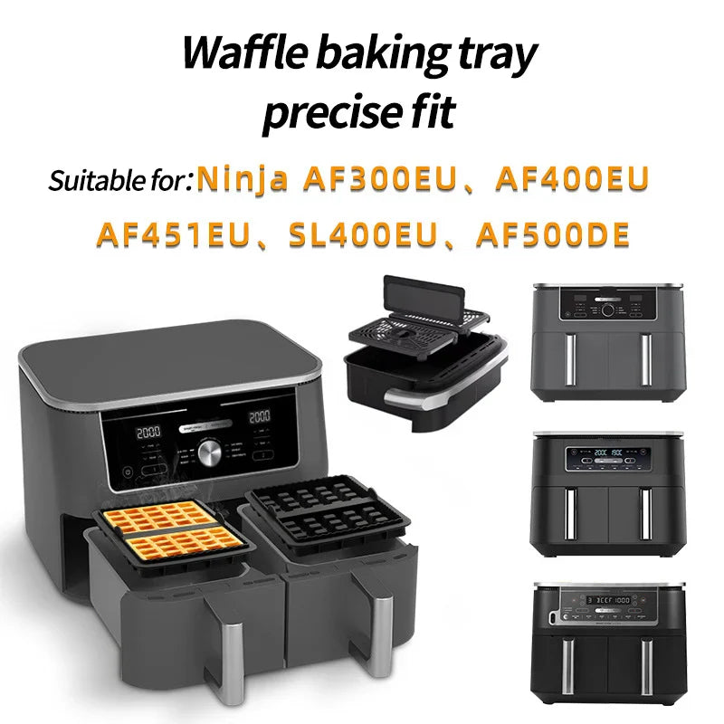 Silicone Air Fryer Biscuit & Waffle Mold Set – Non-Stick Tray