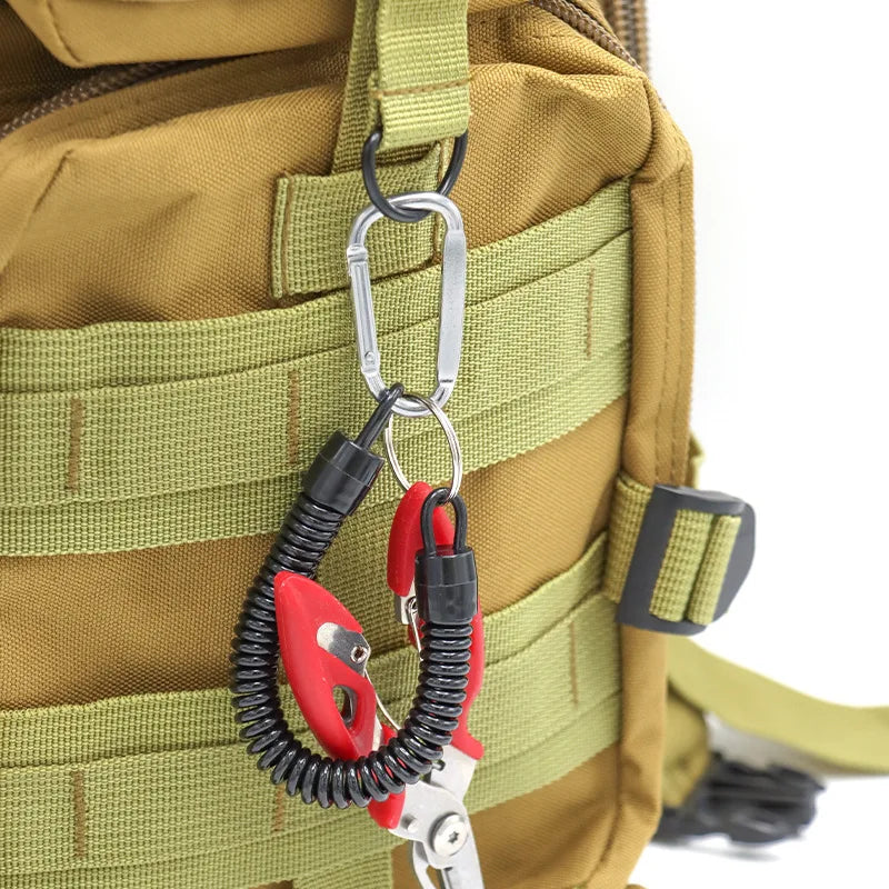 5-Pack Retractable Fishing Lanyards with Carabiner | TPU Coil