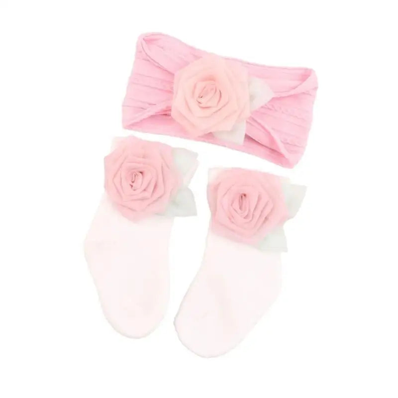Newborn Baby Socks & Headband Set | Unisex 0–1 Year