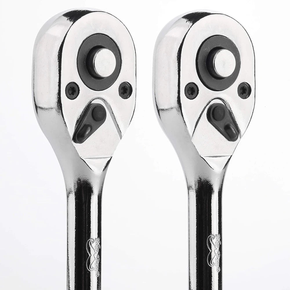 New 1/4 1/2 3/8 Inch Ratchet Wrench 24 Tooth Drive Ratchet Socket Wrench Tool Multi-funtion DIY Hand Tool Ratchet Handle Wrench Peaceful Pleasures Health and Wellness