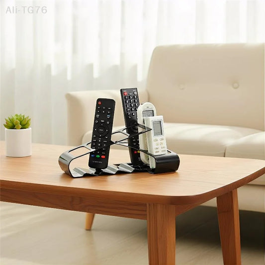 Desktop Remote Control Organizer Rack | Plastic Storage Shelf Desktop Storage Rack Peaceful Pleasures Health and Wellness