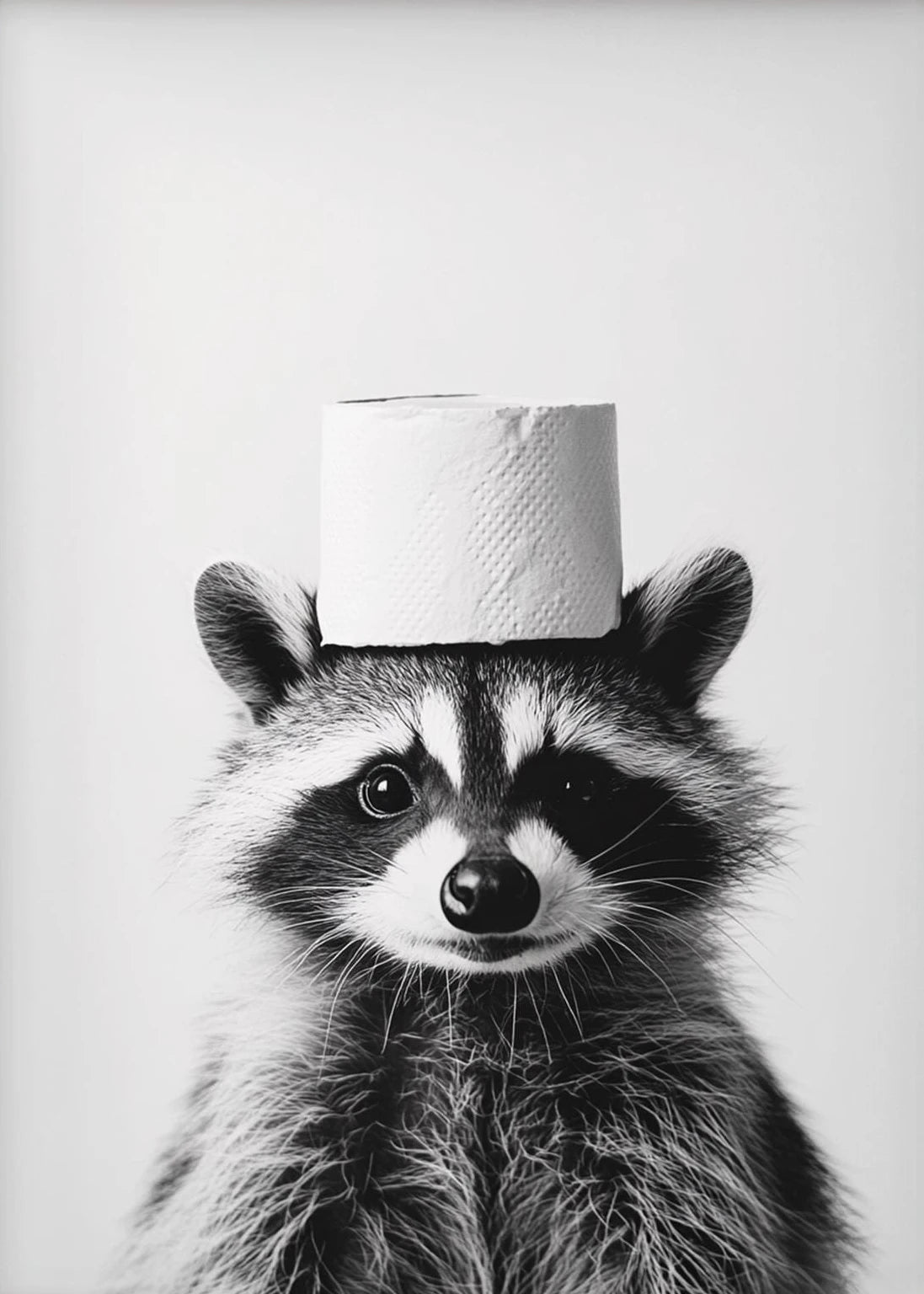 Funny Animal Toilet Paper Canvas Wall Art – Bathroom Decor