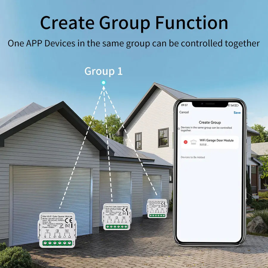 Tuya Zigbee WiFi Smart Garage Door Controller – Alexa Google