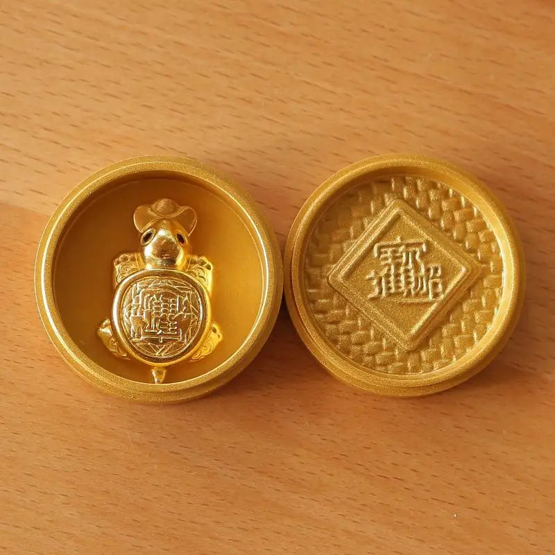 Feng Shui Golden Steamer & Lucky Turtle Ornament | Good Luck