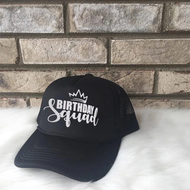 60th Birthday Trucker Hat | Squad Party Gift & Photo Prop Birthday Trucker Hat Peaceful Pleasures Health and Wellness squad