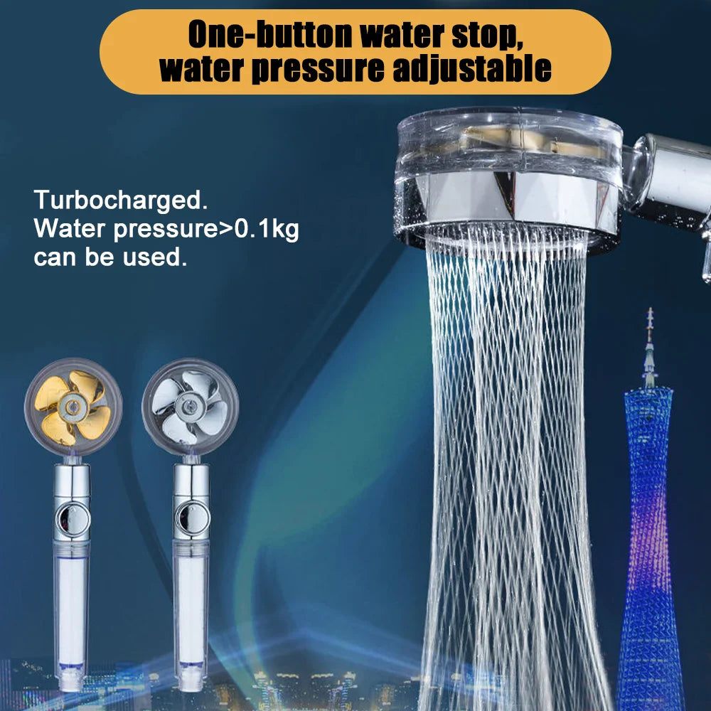 High-Pressure Handheld Showerhead | Filter & Water-Saving