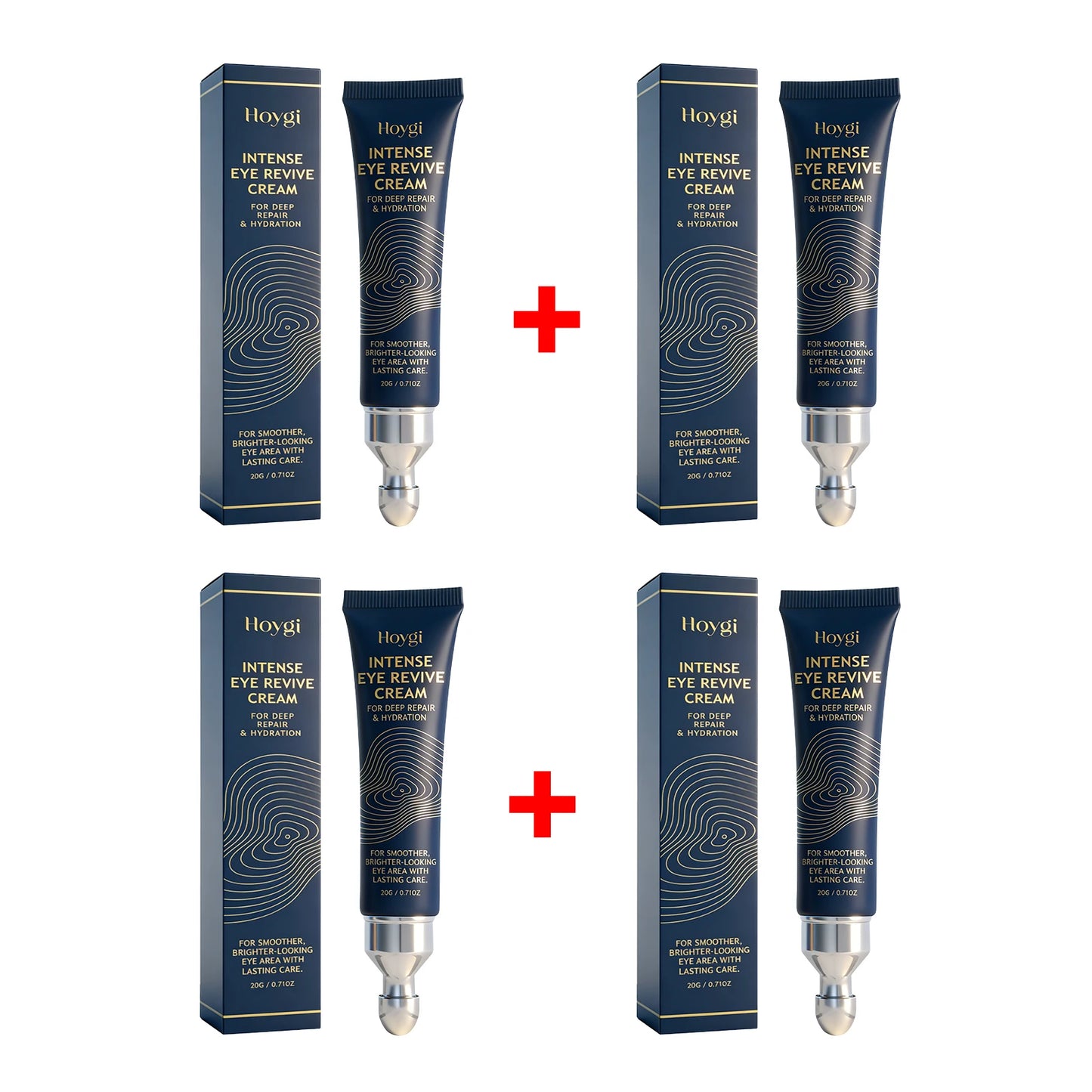 Hydrating Eye Cream with Massage Applicator Around the Eyes Smoothing Fine Lines Anti Dark Circle Puffiness Brighten Eye Contour Peaceful Pleasures Health and Wellness 4pcs