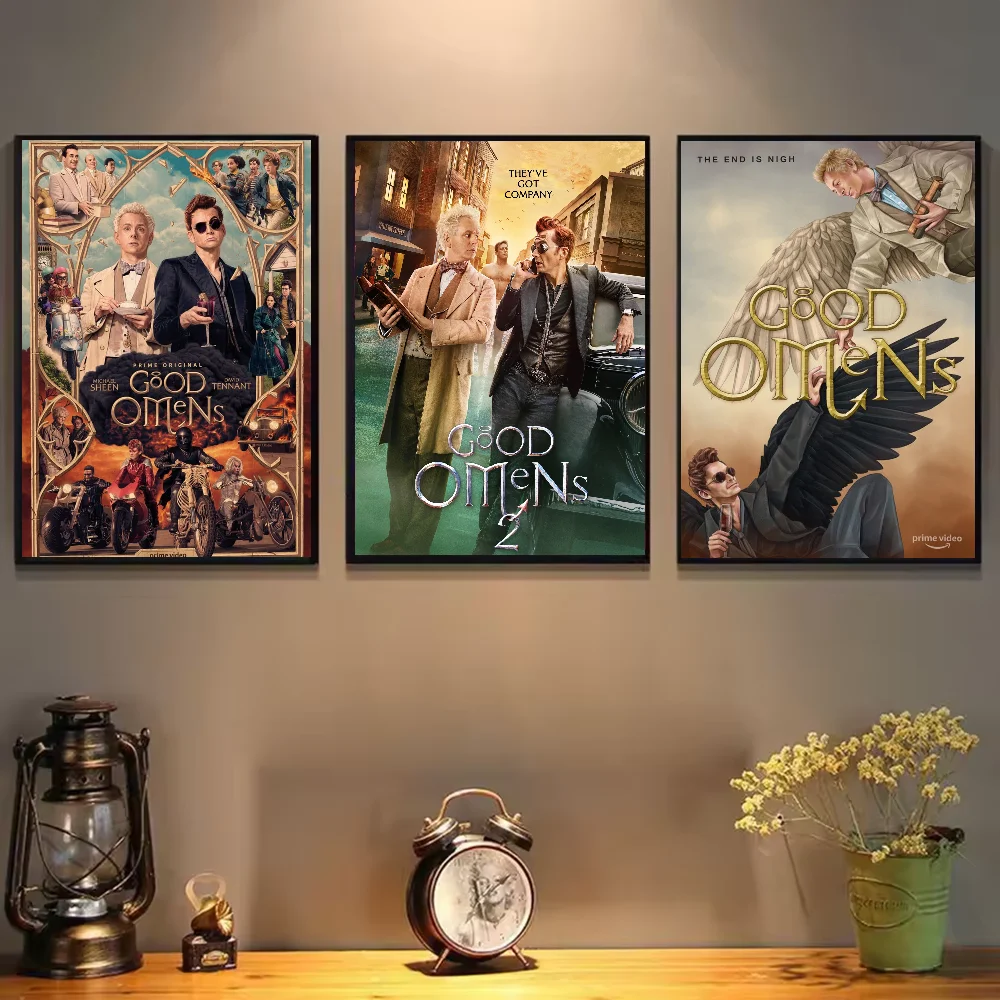 Good Omens TV Show Poster – HD Waterproof PVC Wall Art Decor TV Show Wall Poster Peaceful Pleasures Health and Wellness