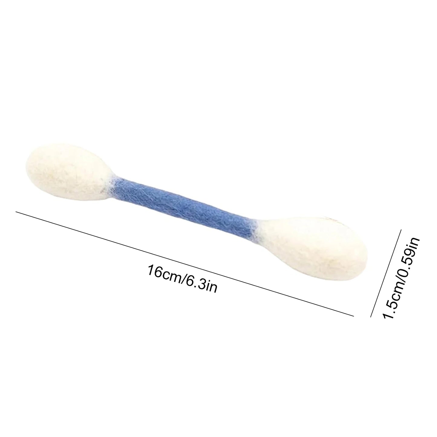 6 Pack Durable Felt Cat Kicker Toy Giant Cotton Swab Shape Interactive Kitten Teething Rope Chew Toy for Indoor Cats Accessory Peaceful Pleasures Health and Wellness