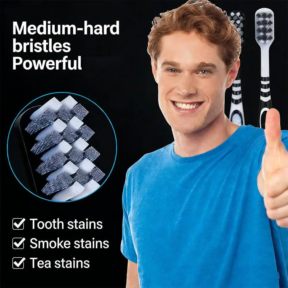 SADOER Hard Bristle Toothbrush 2-Pack – Deep Clean Gift Set