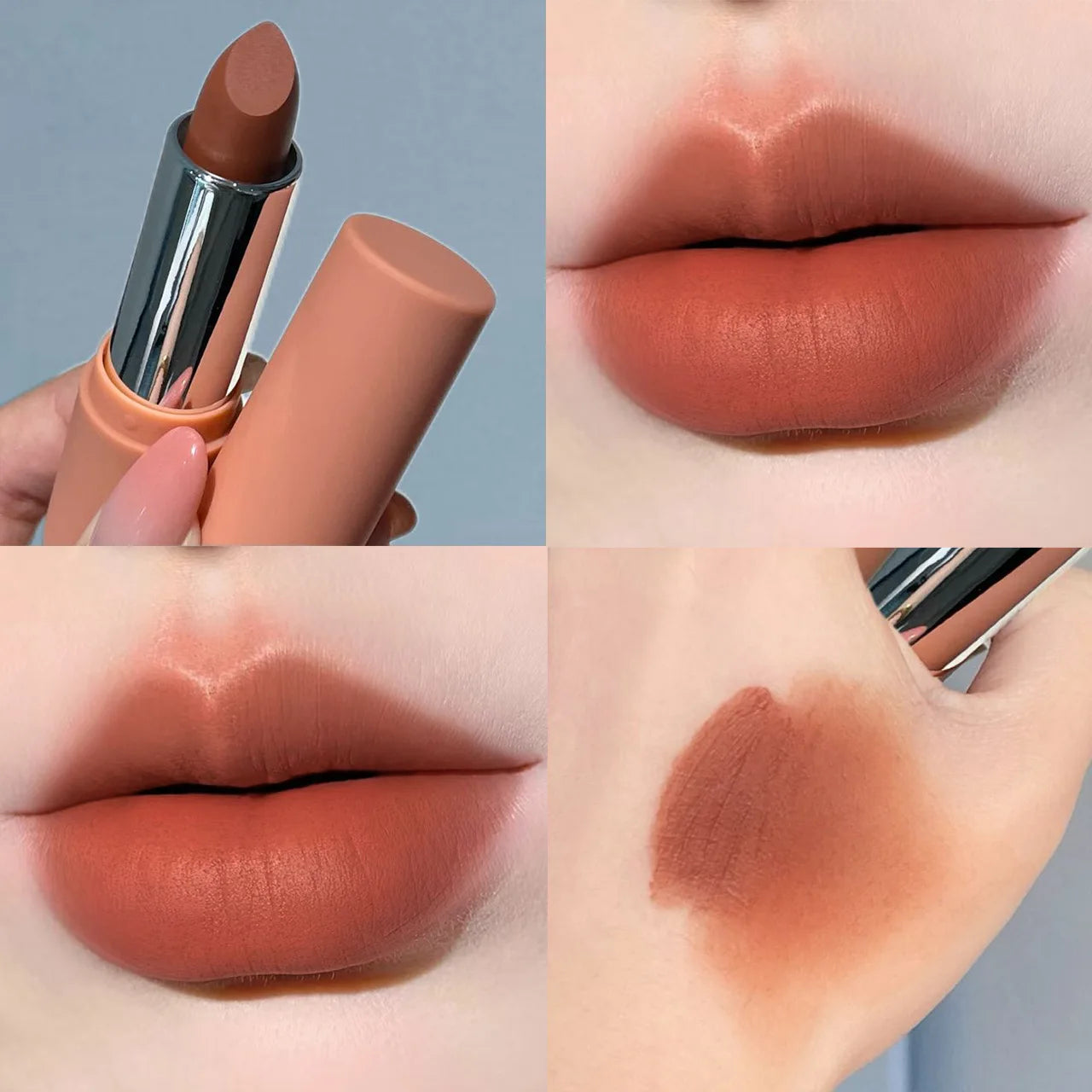 Rose Bean Paste Matte Lipstick – Waterproof Long-Lasting Lip Tint
