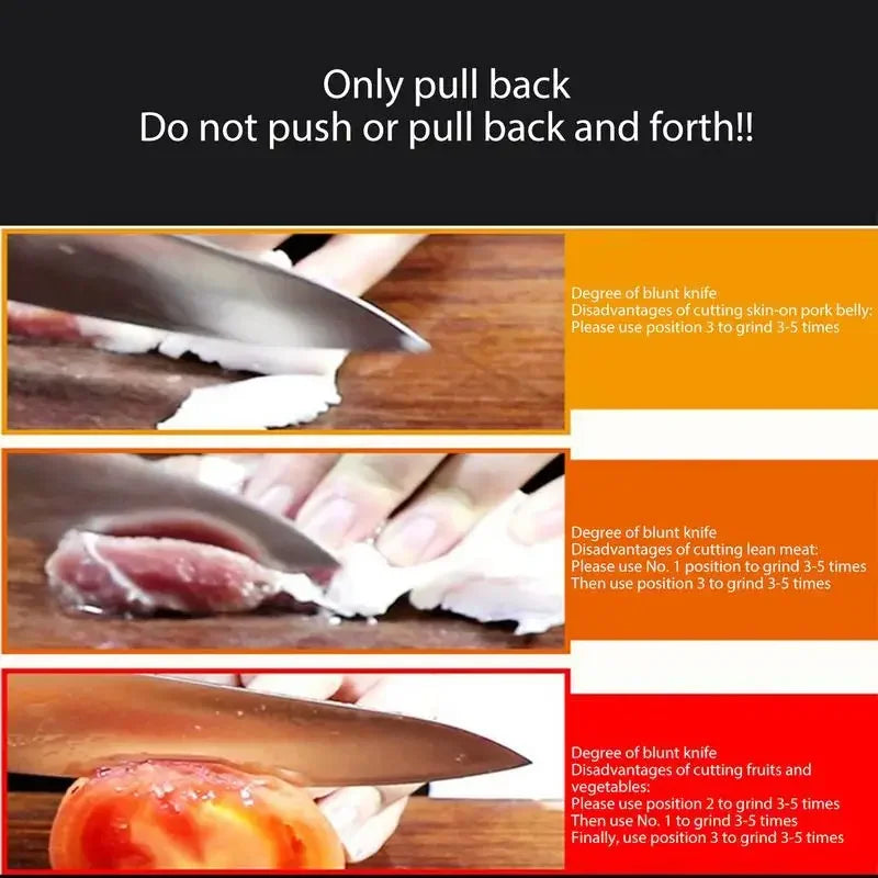 Kitchen 4 Segment Knife Sharpener Multifunctional Portable Non-slip Base Knife Sharpener Household Kitchen Gadgets Accessories Peaceful Pleasures Health and Wellness