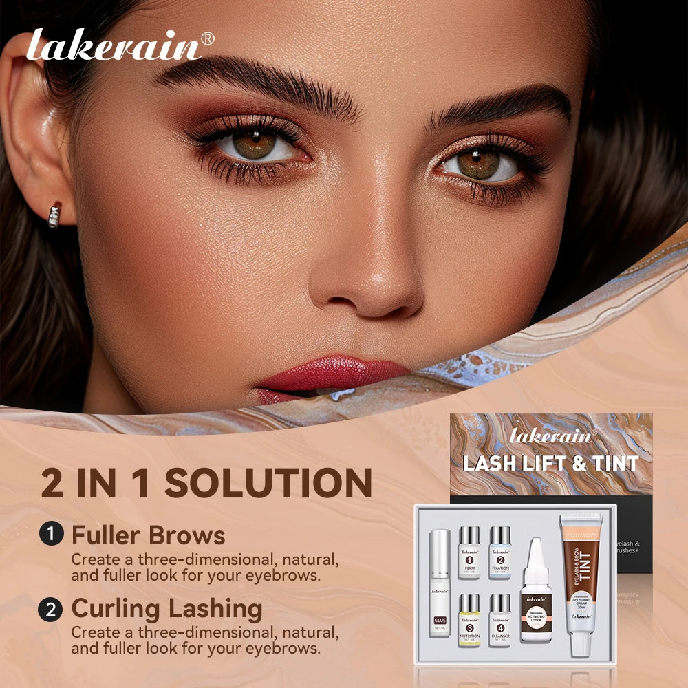 Lash Fast Lift And Tint Kit Professional Eyelash Perm Kit 2in1 Lashes Tint Brow Lashes Tint Brow Dye Eyes Eyelash Eyebrow Makeup Peaceful Pleasures Health and Wellness