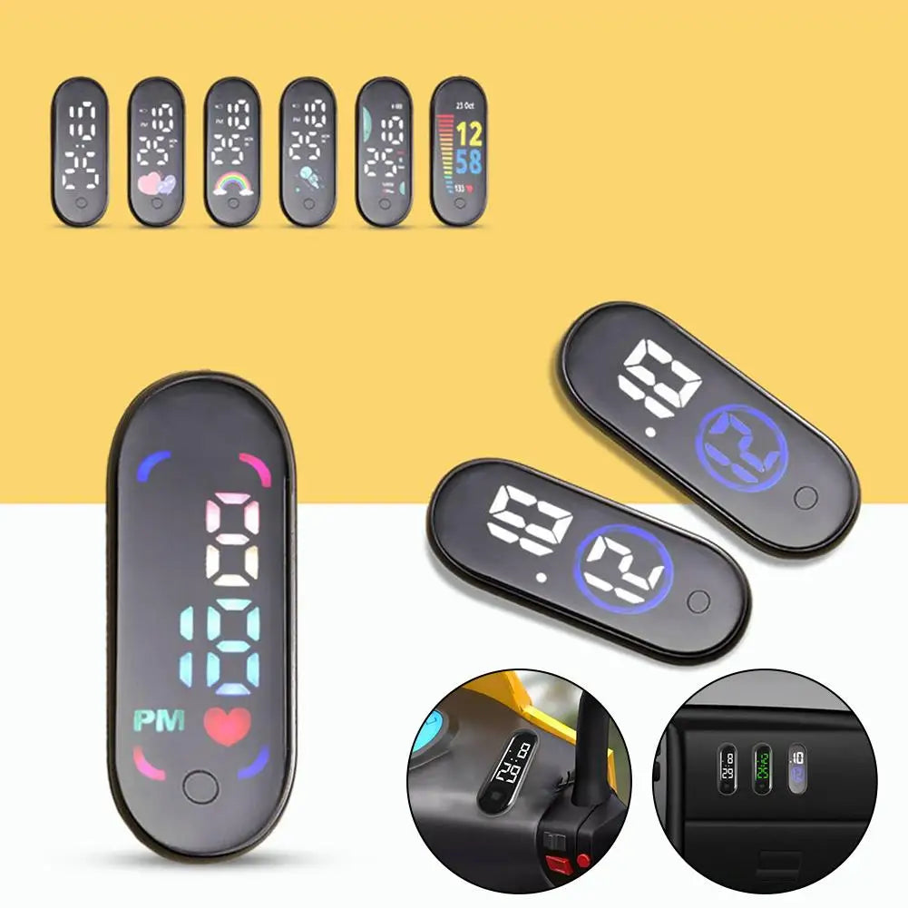Waterproof Mini Sport LED Car & Motorcycle Clock Peaceful Pleasures Health and Wellness