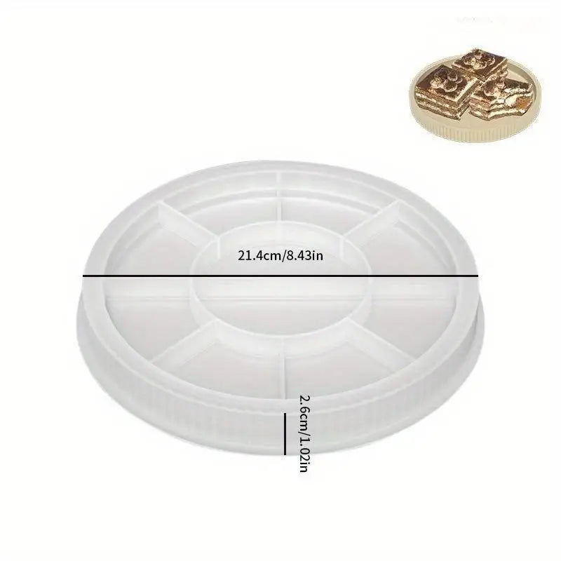 Big Circular Tray Gypsum Mold Diy Epoxy Resin Silicone Cement Planter