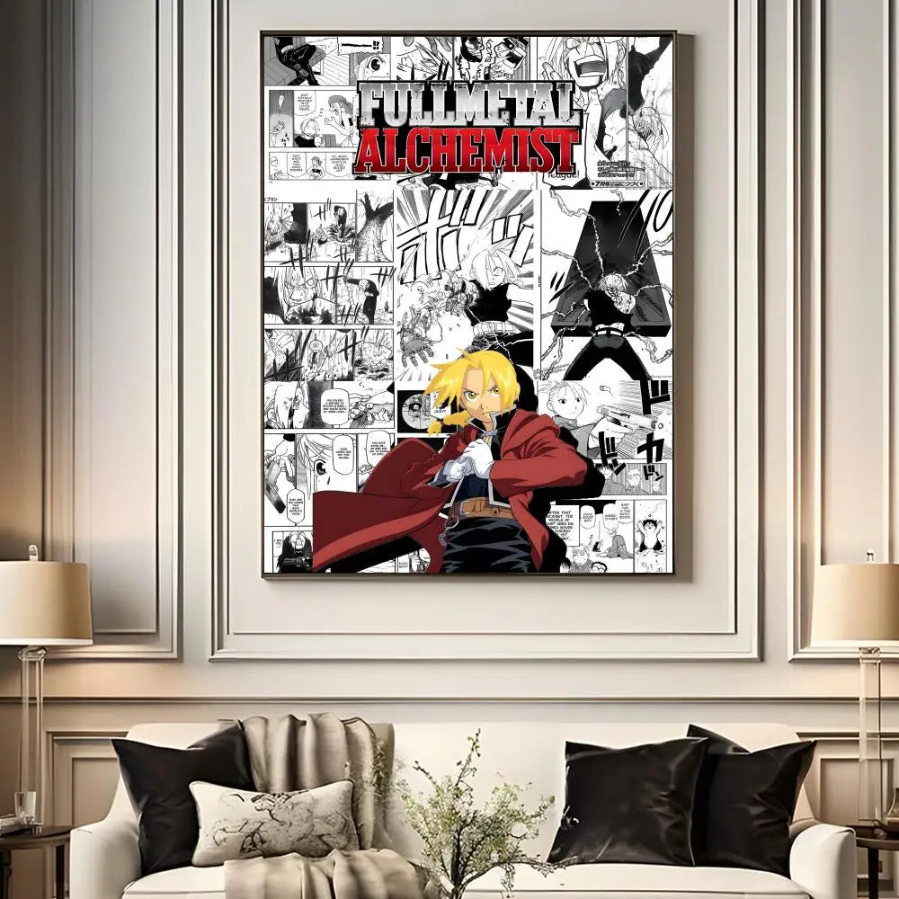Fullmetal Alchemist Anime Poster – A4 HD Wall Art Print