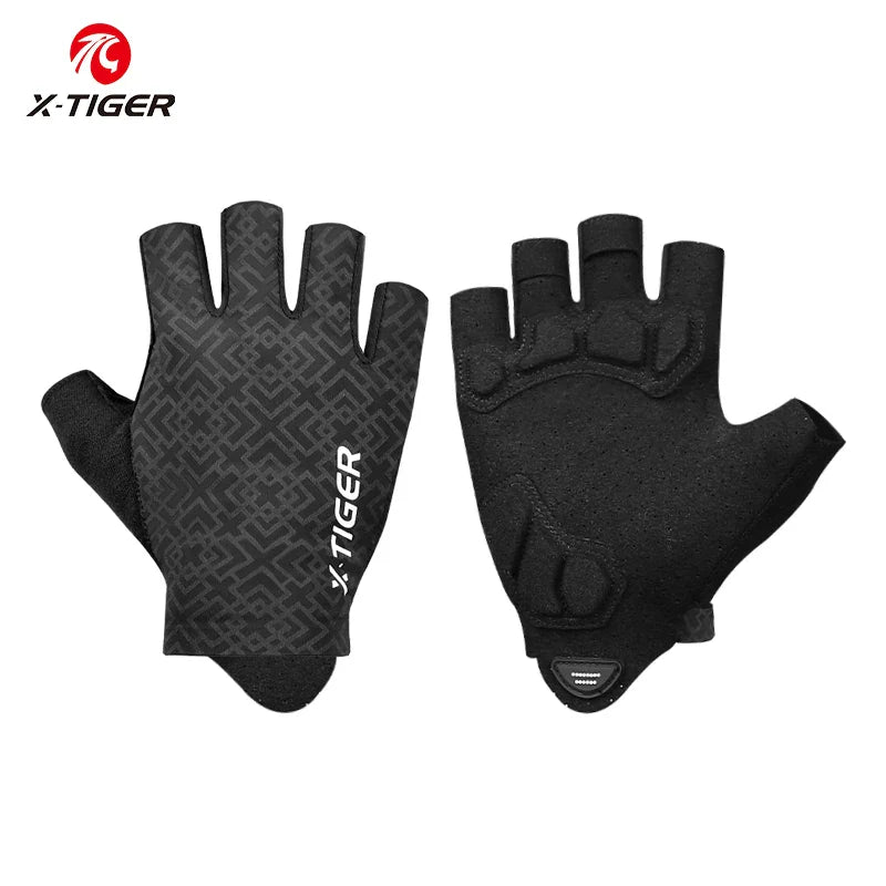 X-TIGER Half Finger Cycling Gloves – Anti-Slip Breathable