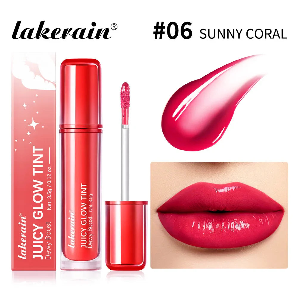 Lakerain Juicy Mirror Lip Glow Tint Gloss Oil – Long-Wearing