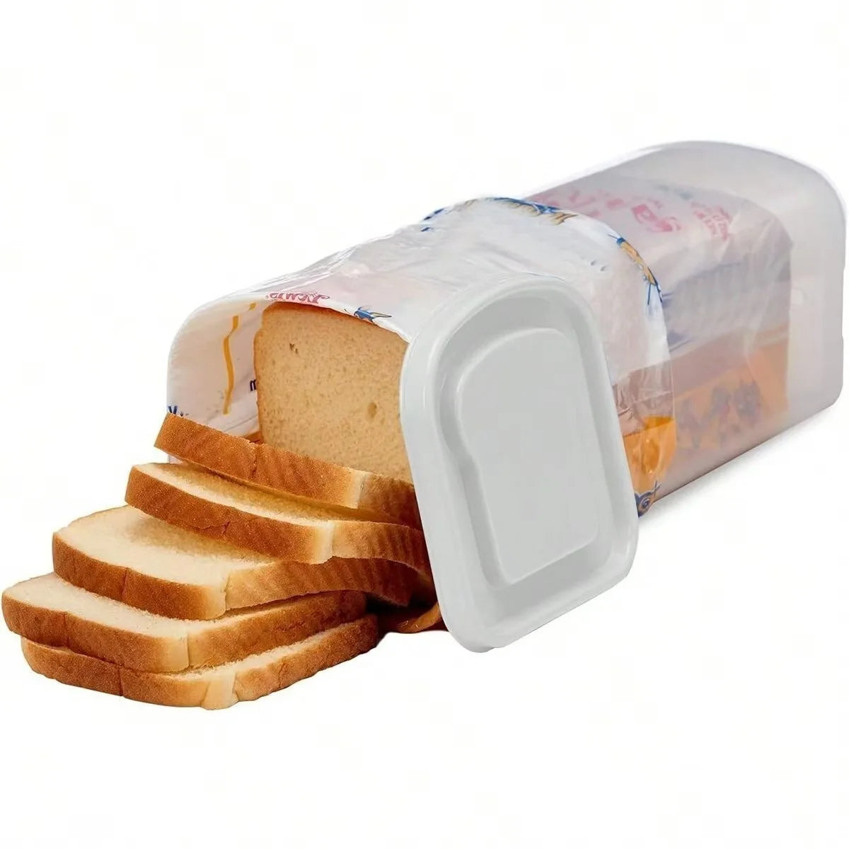 Hot Bread Loaf Container Clear Airtight Bread Box With Lid Sandwich Bread Holder For Homemade Tall Saver For Kitchen Peaceful Pleasures Health and Wellness White S