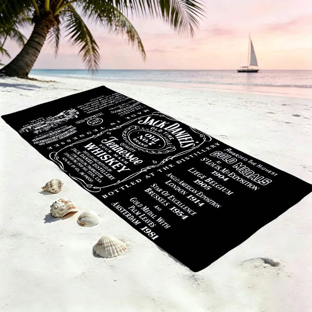 Jack Daniel's Logo Quick-Dry Beach Towel | Pool, Gym & Travel