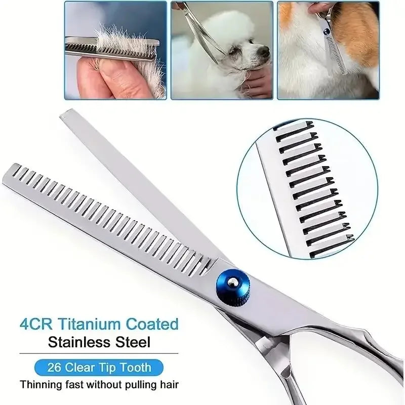 Pet-Safe Dog Grooming Scissors – Round Tip Stainless Steel