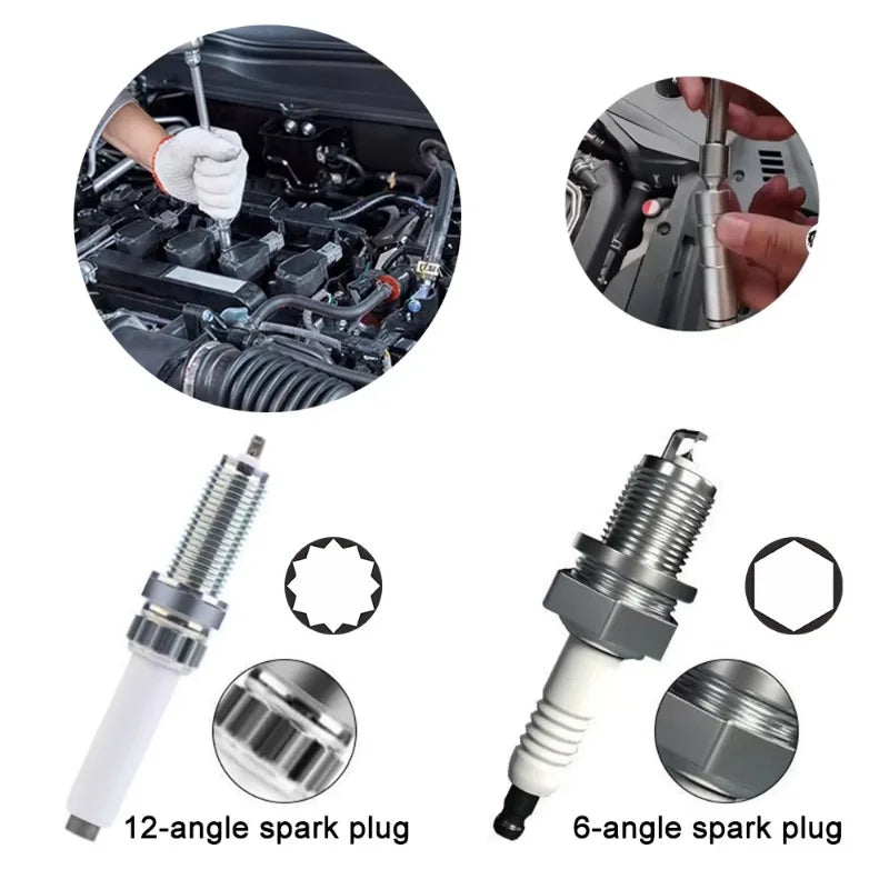 14mm & 16mm Magnetic Spark Plug Socket Set | Flexible Joint