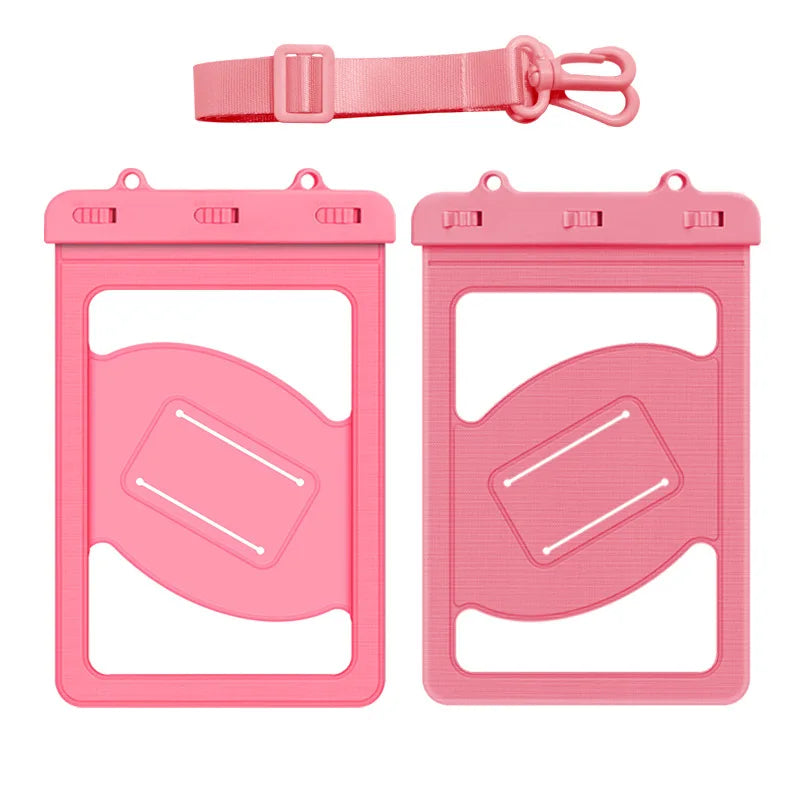 waterproof phone bag phone armbands and pouches swimming bag phone large waterproof case under water diving phone case pack Peaceful Pleasures Health and Wellness Pink(9 inch)