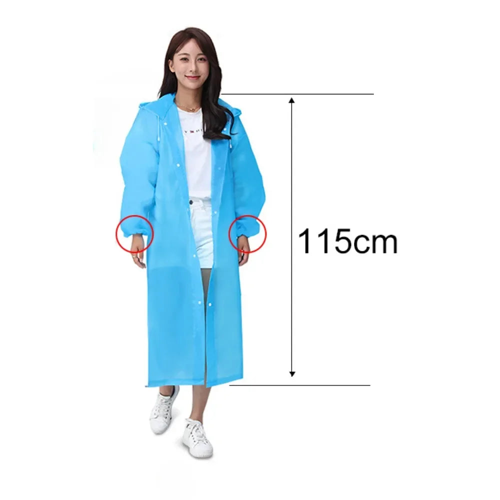 Waterproof Rain Poncho – Lightweight Reusable Adult Raincoat