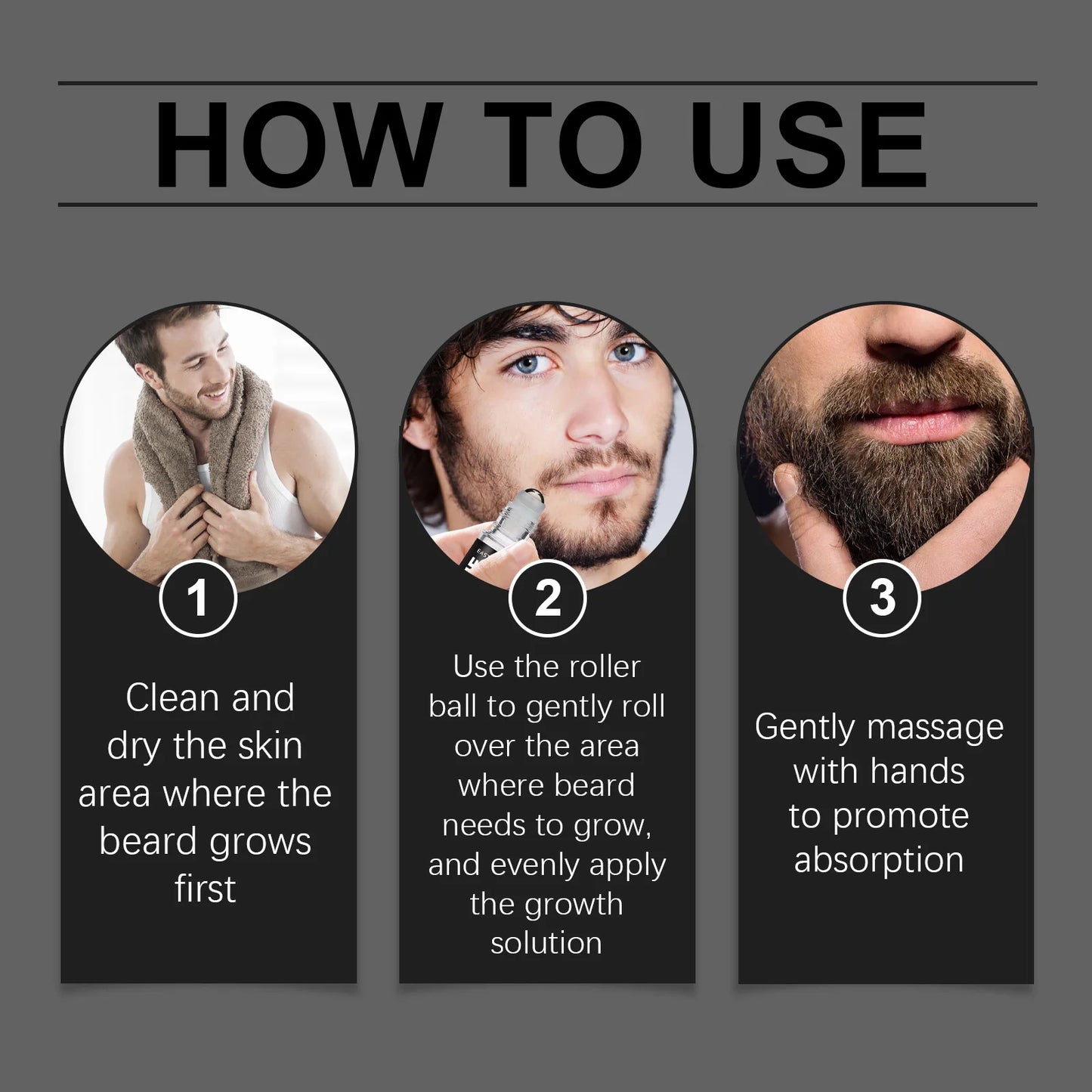 Beard Care Roll-On Oil | Nourishes, Reduces Shedding 8ml
