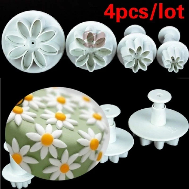 Daisy Sugar Flipping Embossing Mold Flower Cookie Sunflower Plunger