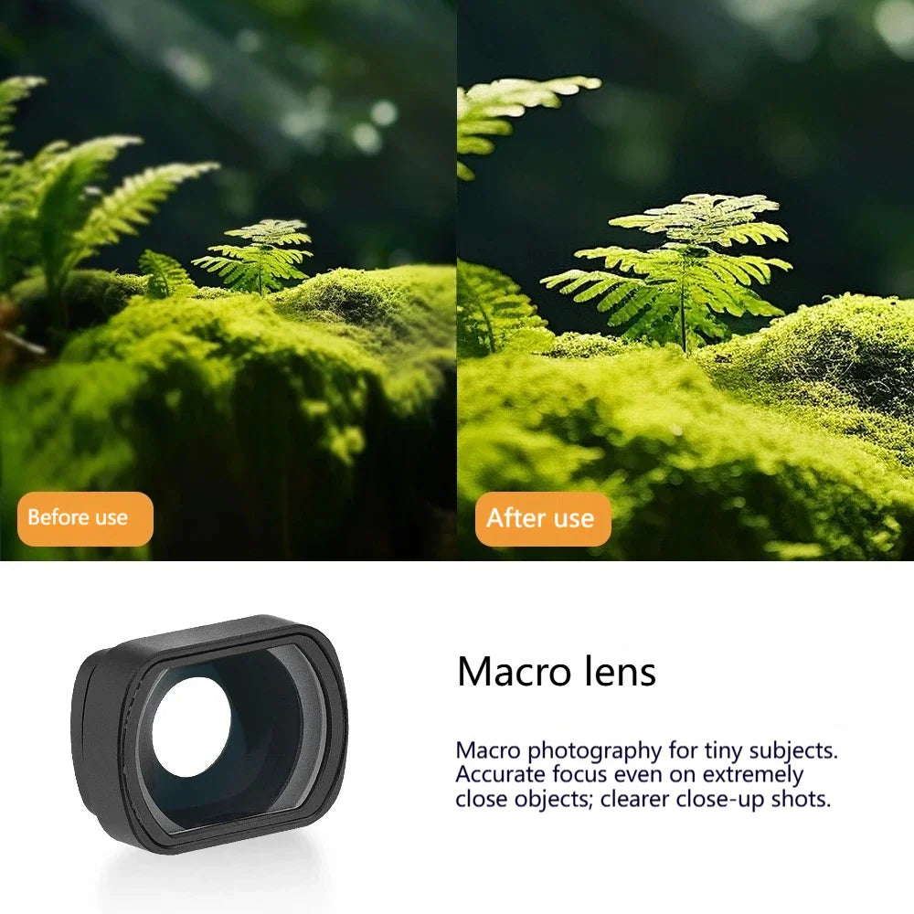 Magnetic Wide Angle & Macro Lens for DJI Osmo Pocket 3/4
