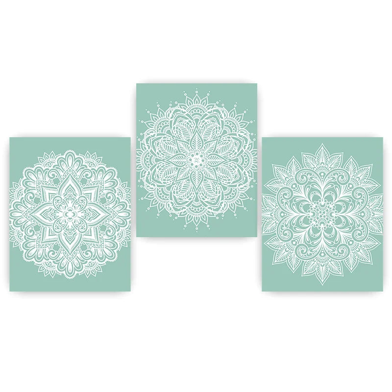 Boho Abstract Mandala Canvas Wall Art | Nordic Minimalist Print Canvas Wall Art Peaceful Pleasures Health and Wellness 01 40x60cm No Frame China Mainland
