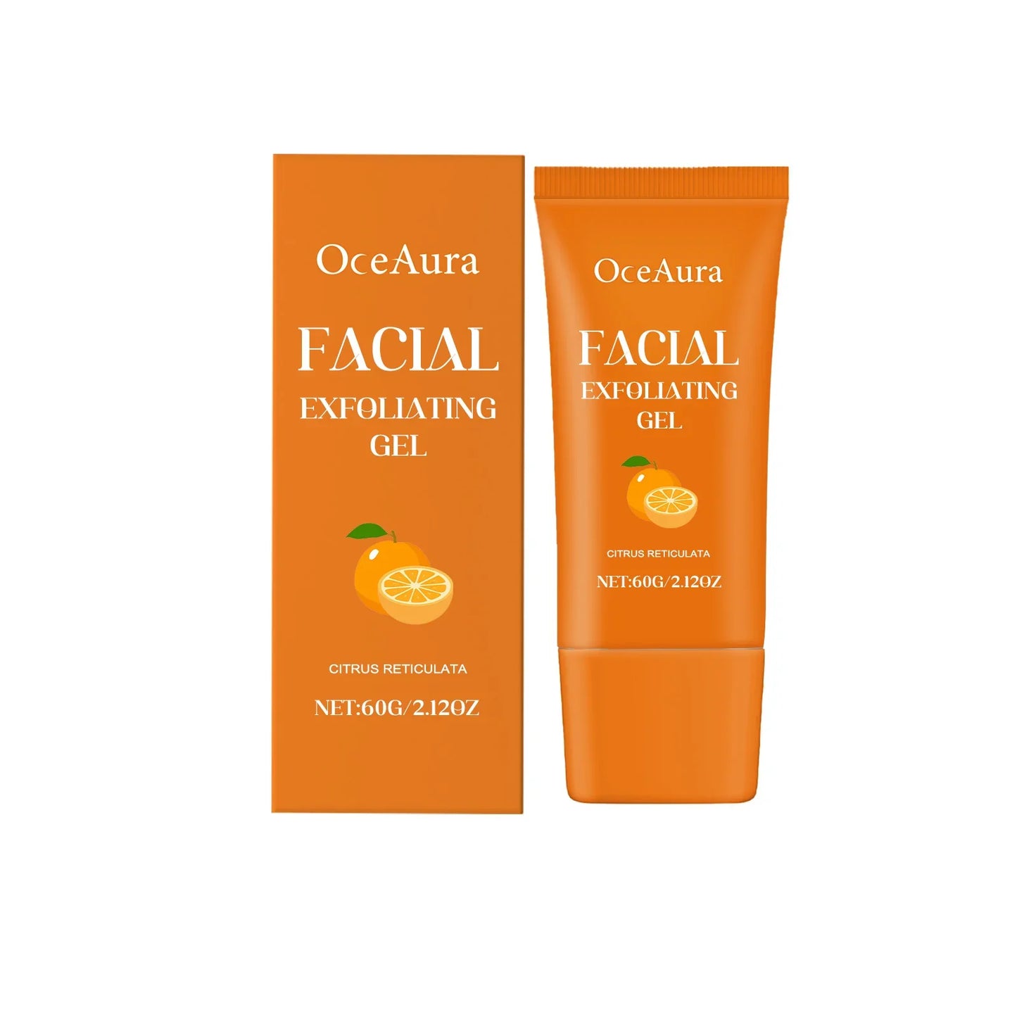 OceAura Orange Exfoliating Gel – Face & Body Scrub Cream 60g