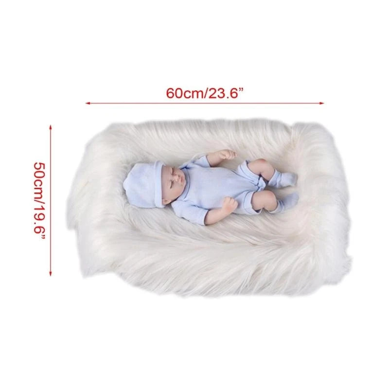 Newborn Plush Photography Blanket Backdrop – Baby Photo Props