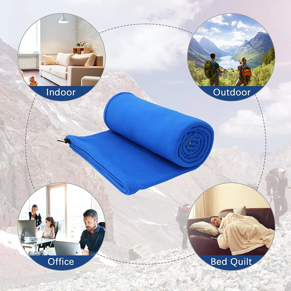 Soft Fleece Sleeping Bag Liner – Ultralight Camping Blanket