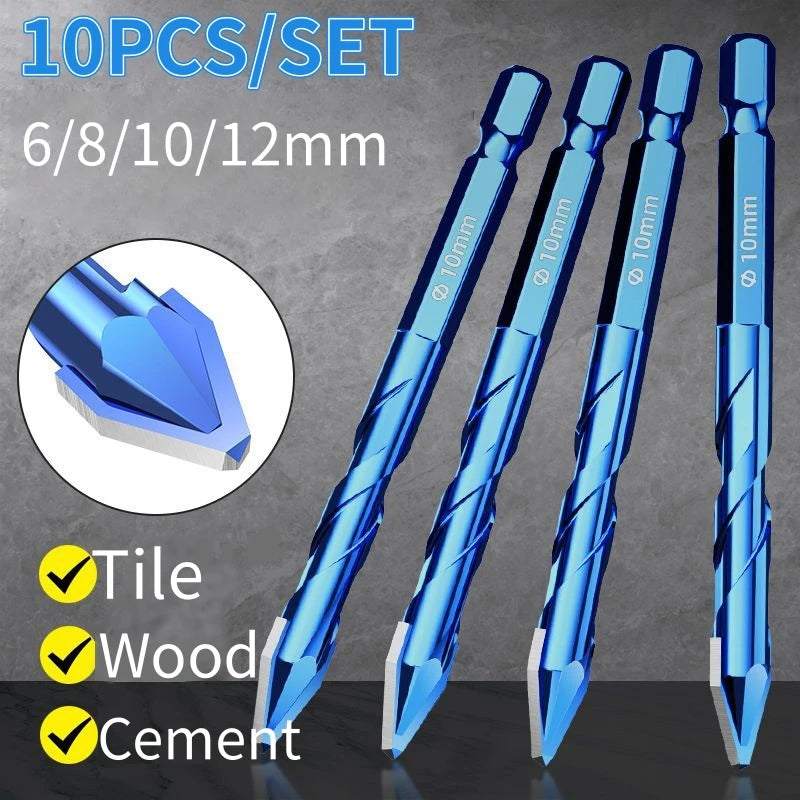 Superhard Drill Bit High-Strength Eccentric Twist Drill Bits Oblique Head Eccentric Glass Tile Drilling Concrete Drill Bit Set Peaceful Pleasures Health and Wellness