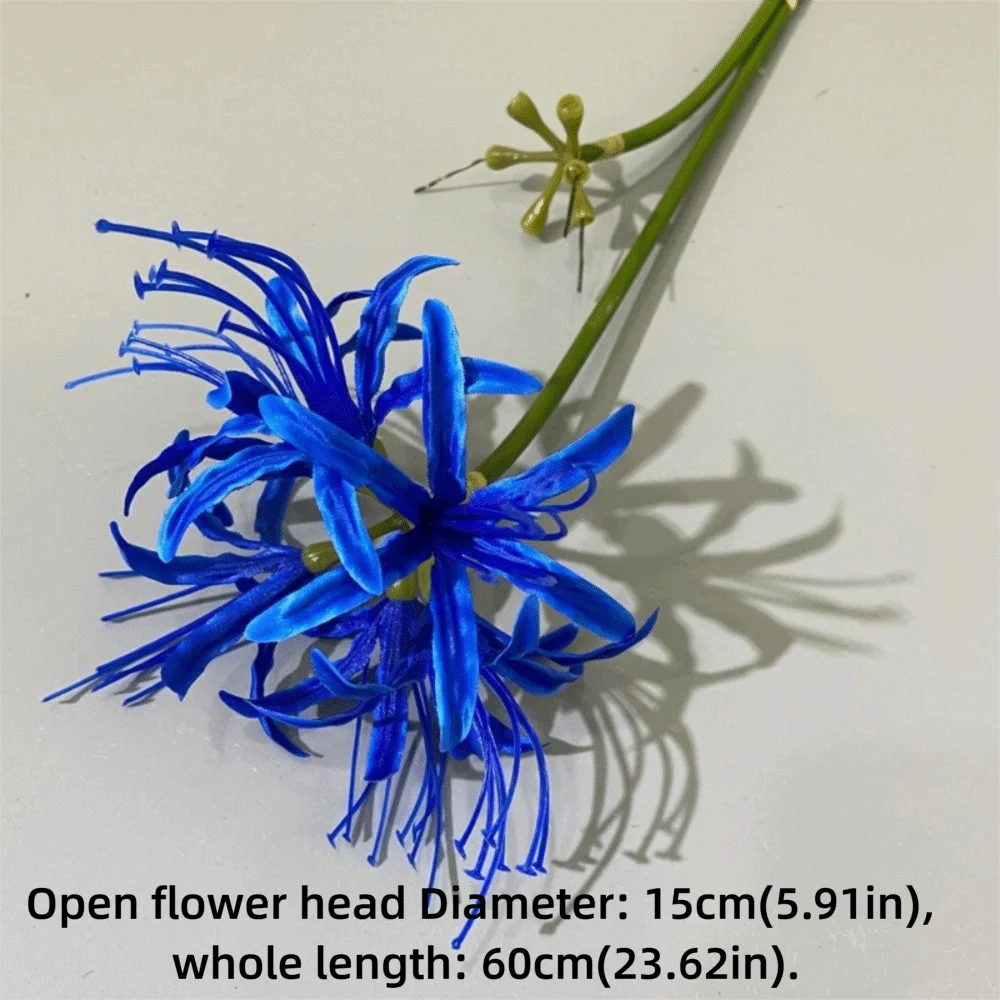 Silk Higanbana Artificial Flower 60cm | Red Spider Lily Decor