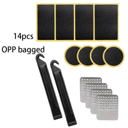 Universal Rubber Bicycle Tire Repair Tool Suitable Repairing Inner Peaceful Pleasures Health and Wellness 14Pcs